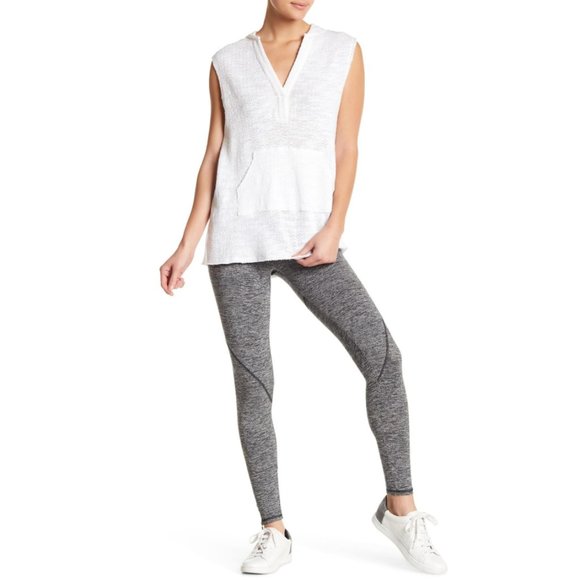 Feel The Piece Zarina Leggings Skinny Zippers Zip Stretchy Heathered Edgy Pants - Picture 2 of 7